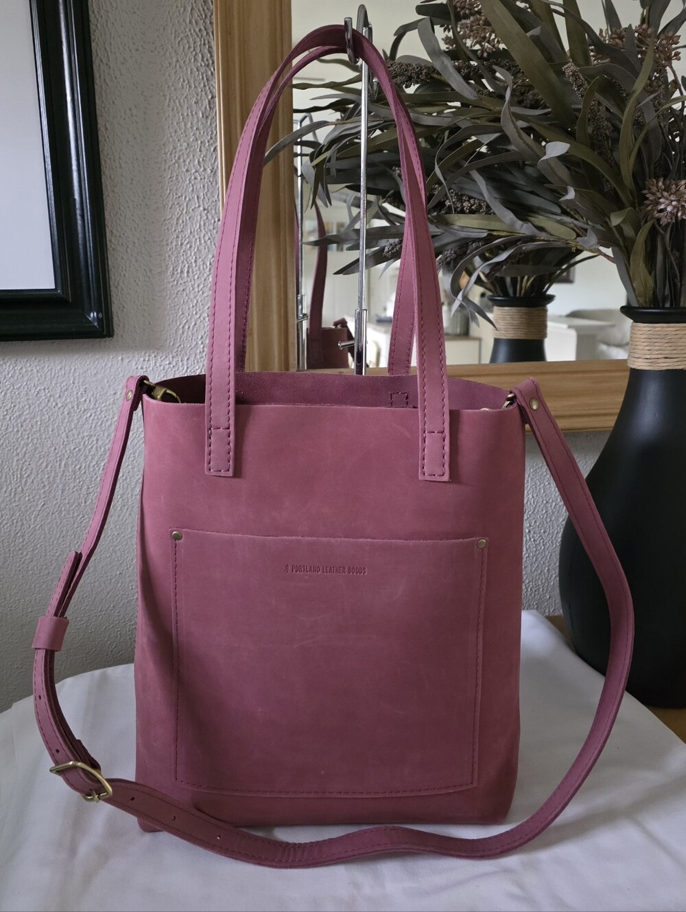 NEW Portland Leather Large Foxglove Crossbody Tote FSCB Price firm